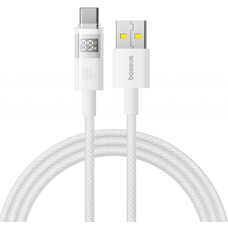 USB-A - USB-C kábel Baseus Display 2, 100W, 5A, 2m, Fehér P10382701211-01