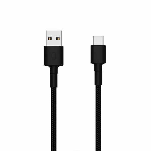 USB-A - USB-C Kábel Xiaomi Mi Braided, 18W, 2A, 1m, Fekete SJV4109GL