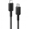 USB-C - USB-C kábel Anker 322, 60W, 3A, 0.9m, Fekete A81F5G11 - 0. kép