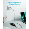 USB-C - USB-C kábel Anker 322, 60W, 3A, 0.9m, Fekete A81F5G11 - 1. kép