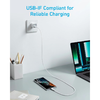 USB-C to USB-C kábel Anker 322, 60W, 3A, 0.9m, Fehér A81F5G21 - 0. kép