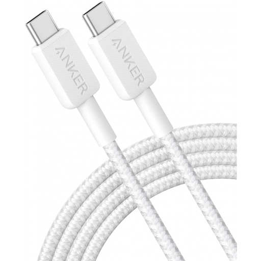 USB-C to USB-C kábel Anker 322, 60W, 3A, 0.9m, Fehér A81F5G21