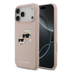 Karl Lagerfeld Szilikon Ikonikus Fejek MagSafe Tok iPhone 17 Pro Max Pink