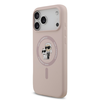 Karl Lagerfeld Liquid Silicone Karl és Choupette MagSafe tok iPhone 17 Pro Max Pink - 0. kép