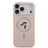 Karl Lagerfeld Liquid Silicone Karl és Choupette MagSafe tok iPhone 17 Pro Max Pink - 1. kép