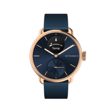 Withings Scanwatch 2 / 38mm (Activity, Sleep Tracker, ECG, Temperature, SPO2 / Stainless steel, fkm wristband, sapphire glass) - Blue