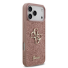  iPhone 17 Pro Max Rózsaszín Guess PU Fix Glitter 4G Fém Logós Tok - 2. kép