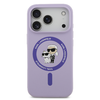 Karl Lagerfeld Liquid Silicone Karl and Choupette MagSafe tok iPhone 17 Prohoz Lila - 1. kép
