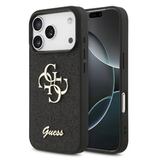  iPhone 17 Pro Guess PU Fixed Glitter 4G Metal Logo tok