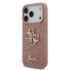  iPhone 17 Pro Pink Guess PU Glitter 4G Fém Logó tok - 0. kép