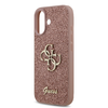  iPhone 17 Pink Guess PU Fixed Glitter 4G Metal Logo tok - 3. kép