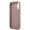  iPhone 17 Pink Guess PU Fixed Glitter 4G Metal Logo tok - 4. kép