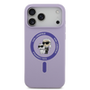 Karl Lagerfeld Liquid Silicone Karl és Choupette MagSafe iPhone 17 Pro Max tok Lila tok - 1. kép