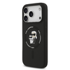 Karl Lagerfeld Liquid Silicone Karl and Choupette MagSafe tok iPhone 17 Pro-hoz fekete - 0. kép