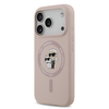 Karl Lagerfeld Liquid Silicone Karl és Choupette MagSafe tok iPhone 17 Pro rózsaszín tok - 0. kép
