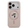 Karl Lagerfeld Liquid Silicone Karl és Choupette MagSafe tok iPhone 17 Pro rózsaszín tok - 1. kép