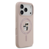 Karl Lagerfeld Liquid Silicone Karl és Choupette MagSafe tok iPhone 17 Pro rózsaszín tok - 2. kép