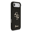  iPhone 17 Air Fekete Guess PU Fixed Glitter 4G Metal Logo tok - 2. kép