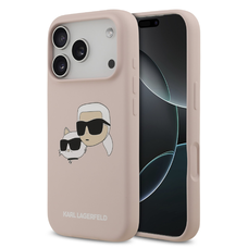 Karl Lagerfeld Liquid Silicone Double Heads MagSafe tok iPhone 17 Pro Pink tok