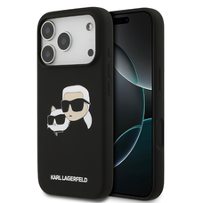 Karl Lagerfeld Liquid Silicone Double Heads MagSafe tok iPhone 17 Pro Fekete