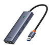 USB Hub Baseus UltraJoy, 3 x USB-A 3.0 - 1 x RJ45, Szürke B0005280A813-01 - 0. kép