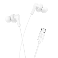 Vezetékes fülhallgató USB-C Hoco M114, Fehér