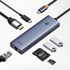 USB-C Hub Baseus UltraJoy, 2 x USB-A 3.0 - 1 x USB-C - 1 x HDMI - 1 x RJ45 - 1 x SD - 1 x microSD, Szürke - 0. kép