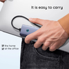 USB-C Hub Baseus UltraJoy, 2 x USB-A 3.0 - 1 x USB-C - 1 x HDMI - 1 x RJ45 - 1 x SD - 1 x microSD, Szürke - 1. kép