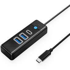 USB-C Hub Orico PWC2U-C3, 2 x USB-A 3.0 - 1 x USB-C, Fekete