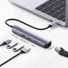 USB-C Hub UGREEN CM418 (10919), 2 x USB-A 3.0 - 1 x USB-C - 1 x HDMI - 1 x RJ45, Szürke - 0. kép