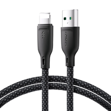 Joyroom Multi-Color Series SA34-AL3 USB-A / Lightning 3A Kábel 1m - Fekete