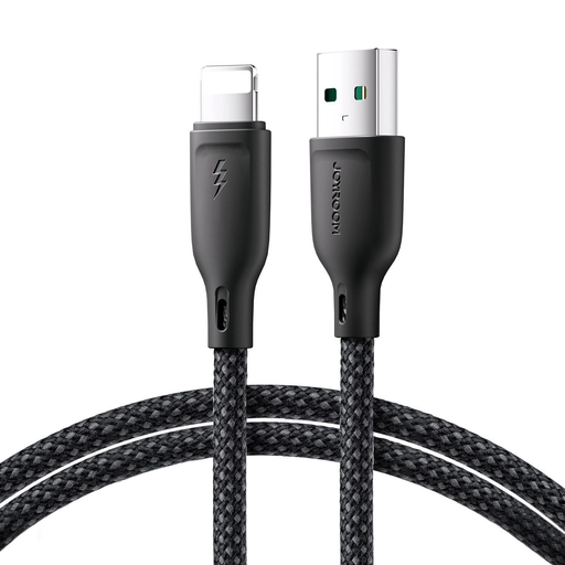 Joyroom Multi-Color Series SA34-AL3 USB-A / Lightning 3A Kábel 1m - Fekete