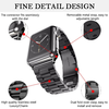 Apple Watch szíj (W036) - Techsuit - kompatibilis az 1/2/3/4/5/6/7/8/9/10/SE/SE 2/Ultra/Ultra 2 modellekkel (42/44/45/46/49mm) - Fekete - 2. kép