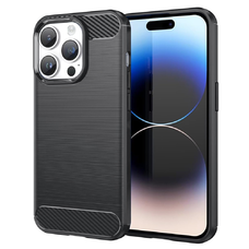 iPhone 14 Pro - Techsuit - Szilikon Karbon - Fekete. tok