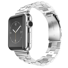 Apple Watch szíj - Techsuit (W036) - kompatibilis a következő modellekkel: 1/2/3/4/5/6/7/8/9/10/SE/SE 2/Ultra/Ultra 2 (42/44/45/46/49 mm) - Ezüst