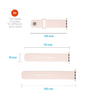  Rögzített - Szilikon Sportos Szíj Készlet 32mm - Apple Watch 1/2/3/4/5/6/7/8/9/10/SE/SE 2 (38/40/41/42mm) - Rózsaszín - 2. kép