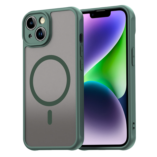 Techsuit - HaloFrost II MagSafe tok - iPhone 13 - Zöld Techsuit - HaloFrost II MagSafe tok - iPhone 13 - Zöld