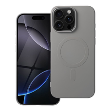  iPhone 16 Pro Max Szürke Titán SILICONE MAG COVER (nagy nyílású) tok MagSafe kompatibilis