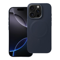 SILICONE MAG COVER (nagy lyukas) tok MagSafe kompatibilis IPHONE 16 Pro-hoz kék titán