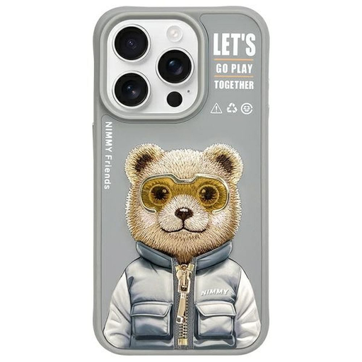 NIMMY tok COOL&CUTE 2.0 Bear for IPHONE 15 Pro Max szürke