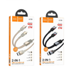 Kábel 2 az 1-ben USB-C - USB-C + Lightning Hoco 5A 100W 1,2 m U139 arany - 3. kép