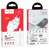 HOCO utazó töltő USB A + kábel USB A-ról Type C-re 2.1A N2 fehér - 4. kép