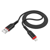 Hoco USB A - Lightning kábel 2,4A 1 m X59 fekete - 0. kép