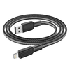 Lightning USB kábel Hoco 2,4A 1 m X69 fekete-fehér - 1. kép