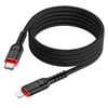 USB C to Lightning Kábel Hoco PD 3A 20W 1 m X59 fekete - 0. kép