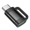 Adapter OTG USB C - Lightning Hoco 3A UA31E fekete - 1. kép
