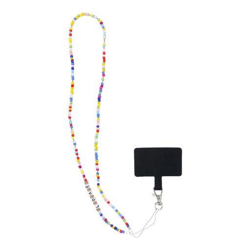 PIXIE telefon csuklópánt / hosszúság 68 cm (34 cm hurkolva) / nyakon - gyöngyök