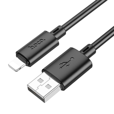 Lightning USB kábel USB A - Lightning Hoco 2,4A 1 m fekete