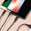 Kábel 3 az 1-ben USB A - Lightning / Micro USB / USB C Hoco 2A 1 m fekete - 2. kép
