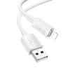 Lightning USB kábel Hoco 2,4A 1 m X107 fehér - 0. kép